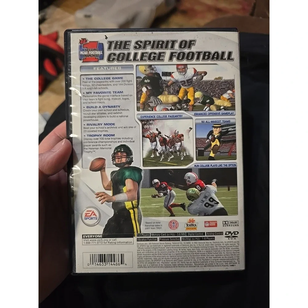 *Case Only* No Game NCAA Football 2003 Sony PlayStation 2 W/ Manual Plastic Dam.